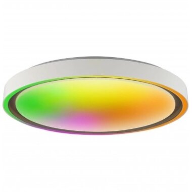 LED lubų šviestuvas, 40W, apvalus, juodas, atmintis, nuotolinis valdymas, RGB, CCT šviesa