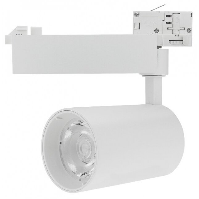 LED 4 Wire Track Light, White Body, 25W, 2750Lm, Warm Light