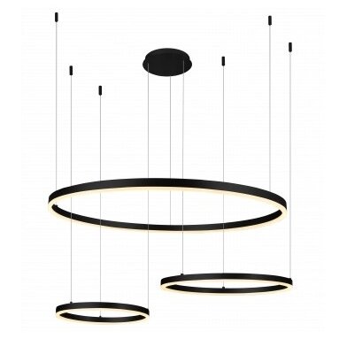 LED Pendant Lamp, 70W, Sand Black, Warm Light