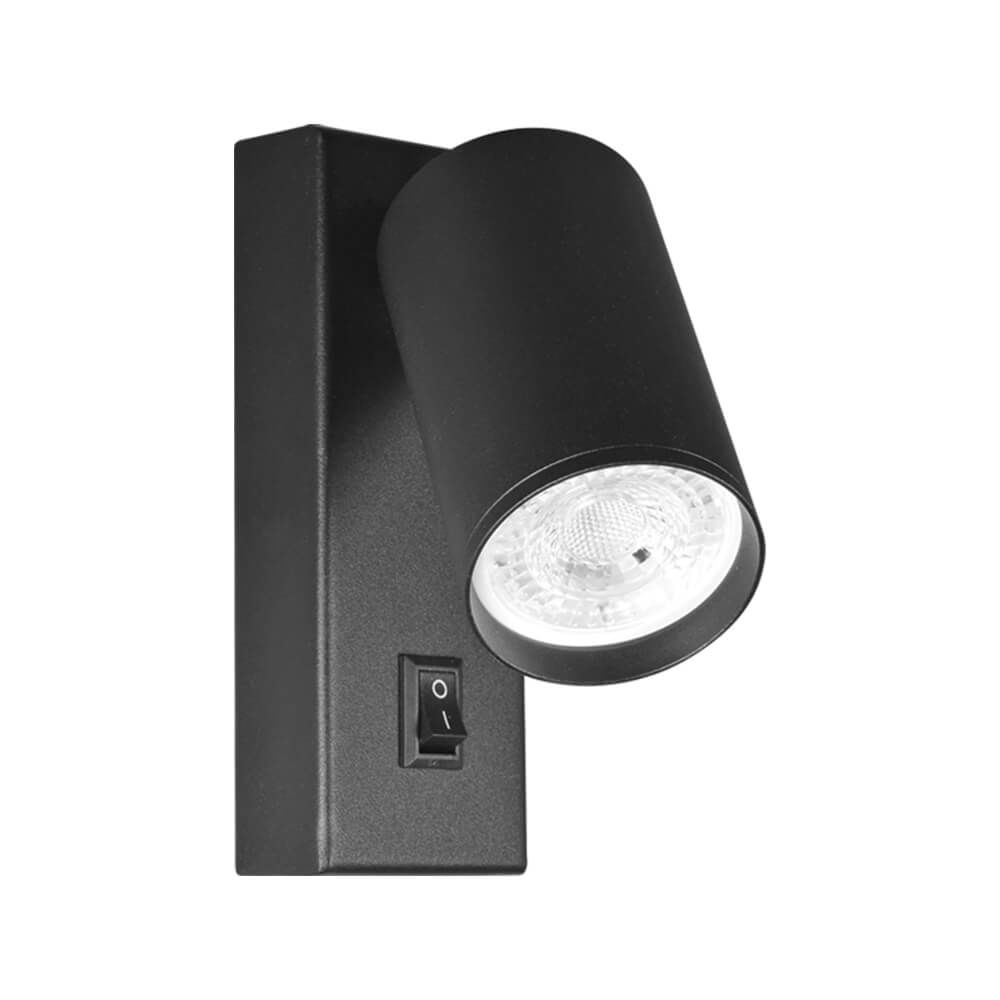 Wall sporlight with switch SP706 LUX ∙ black ∙ GU10