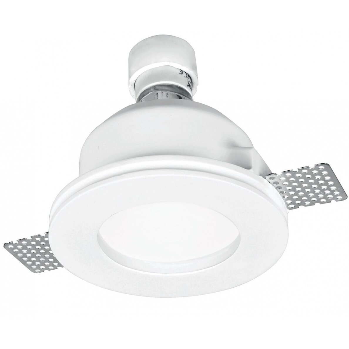LED Ceiling Fitting, Round, Plastic, Frosted Glass