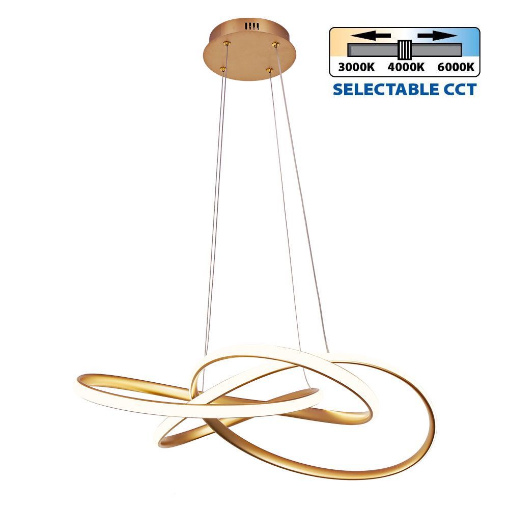LED suspension MAREA LED ∙ 60W ∙ gold ∙ CCT-switch ∙ 3000-4000-6000K