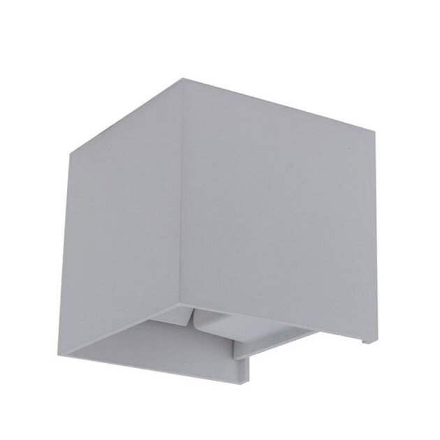 LED Wall Light, Grey, Square, Adjustable Beam, 6W, Warm Light