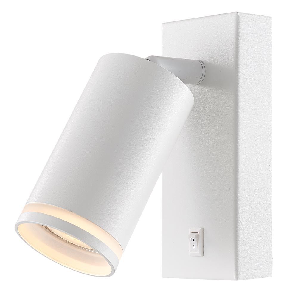 Wall sporlight with switch KING ∙ SP718 ∙ white