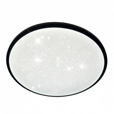 LED lubų šviestuvas, 24W, apvalus, juodas, atmintis, nuotolinis valdymas, CCT šviesa