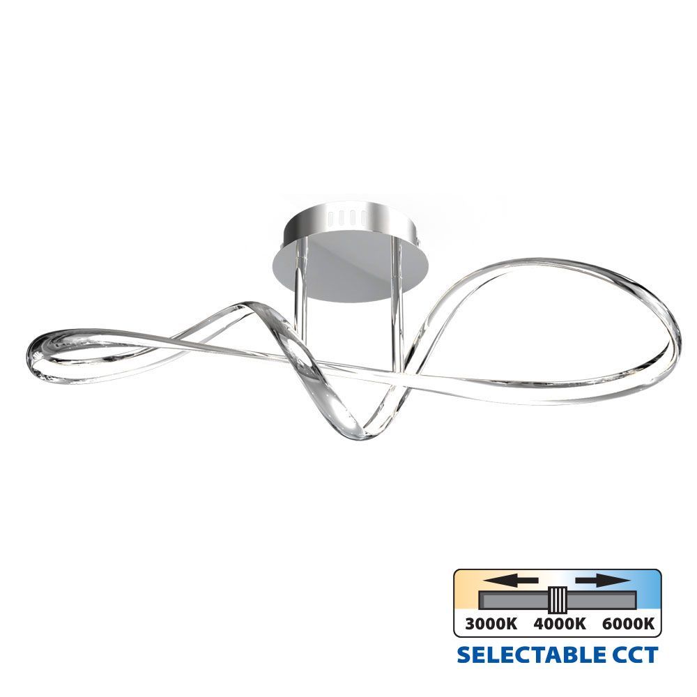 LED ceiling light ETERNITY LED ∙ 36W ∙ chrome ∙ CCT-switch ∙ 3000-4000-6000K