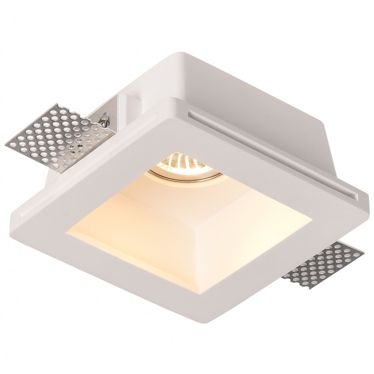LED Ceiling Fitting, Square, Gypsum, 1 Socket