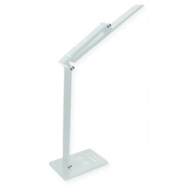 LED Desk Lamp, 7W, Wireless Charging, White Body, CCT Light