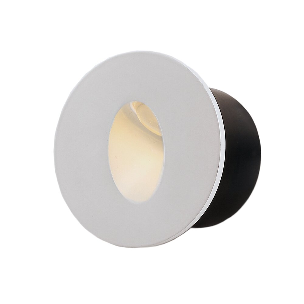 LED Step Light, Round, White, 3W, Neutral Light