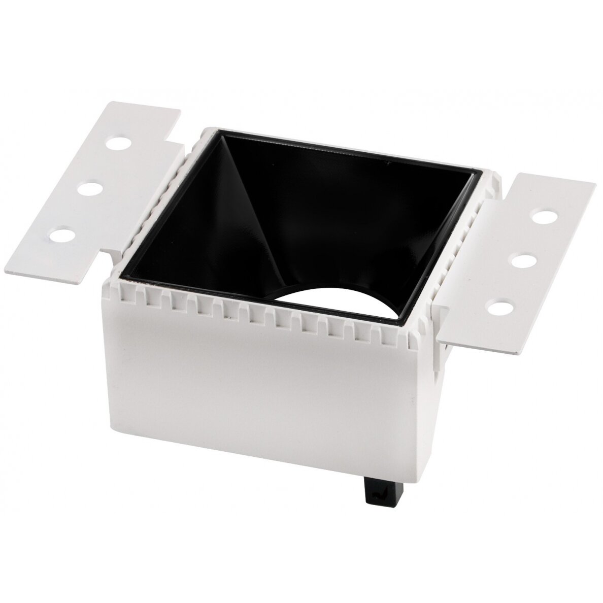 LED Spotlight Fixture, Square, Aluminium, Black Reflector