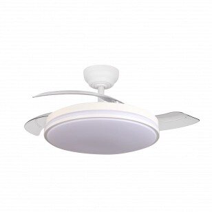 LED Fan Ceiling 30W, 3CCT, White, Remote Control
